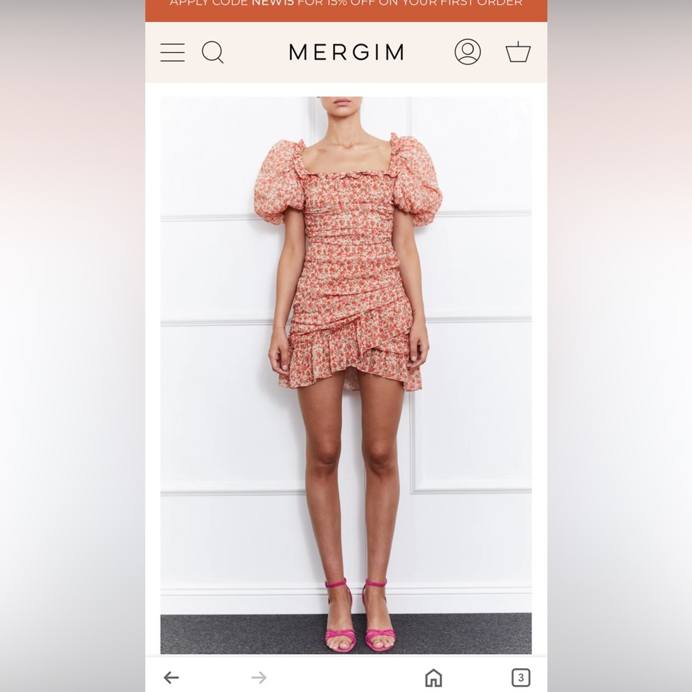 Mergim Magda Square Neck Dress